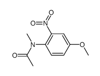 acetic acid-(4-methoxy-N-methyl-2-nitro-anilide)结构式