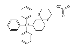 1,5-dithiaspiro[5.5]undecan-10-yl(triphenyl)phosphanium,nitrate结构式