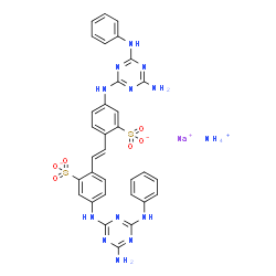 ammonium sodium 4,4'-bis[[4-amino-6-anilino-1,3,5-triazin-2-yl]amino]stilbene-2,2'-disulphonate Structure