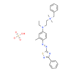 benzyl[2-[ethyl[4-[(3-phenyl-1,2,4-thiadiazol-5-yl)azo]-m-tolyl]amino]ethyl]dimethylammonium hydrogen sulphate picture
