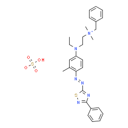 benzyl[2-[ethyl[4-[(3-phenyl-1,2,4-thiadiazol-5-yl)azo]-m-tolyl]amino]ethyl]dimethylammonium hydrogen sulphate结构式