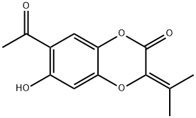 1,4-Benzodioxin-2(3H)-one,7-acetyl-6-hydroxy-3-(1-methylethylidene)-结构式