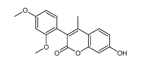 3-(2,4-dimethoxyphenyl)-7-hydroxy-4-methylchromen-2-one结构式