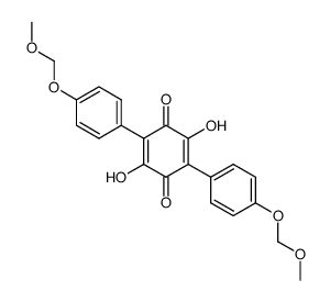 2,5-Dihydroxy-3,6-di-(4-methoxymethoxy-phenyl)-(1,4)benzochinon结构式
