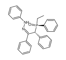 ((R,Z)-1,2-diphenyl-2-(2-phenylhydrazono)ethyl)(ethyl)(phenyl)phosphine oxide Structure