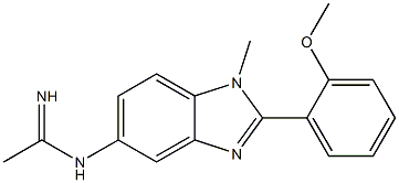 N-(2-(2-methoxyphenyl)-1-methyl-1H-benzo[d]imidazol-5-yl)acetamidine结构式