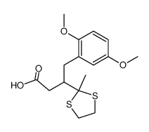 4-(2,5-dimethoxyphenyl)-3-(2-methyl-1,3-dithiolan-2-yl)butanoic acid结构式