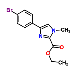 Ethyl 4-(4-bromophenyl)-1-methyl-1H-imidazole-2-carboxylate structure