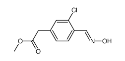 methyl 2-(3-chloro-4-((hydroxyimino)methyl)phenyl)acetate Structure