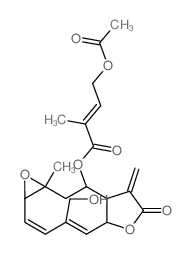 4-(Hydroxymethyl)-10a-methyl-8-methylene-7-oxo-1a,5a,7,8,8a,9,10,10a-octahydrooxireno[2,3:5,6]cyclodeca[1,2-b]furan-9-yl 4-(acetyloxy)-2-methyl-2-butenoate picture