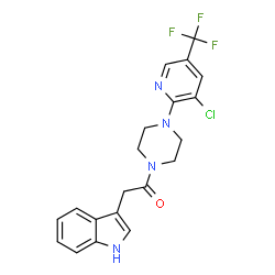 1-(4-(3-CHLORO-5-(TRIFLUOROMETHYL)(2-PYRIDYL))PIPERAZINYL)-2-INDOL-3-YLETHAN-1-ONE Structure