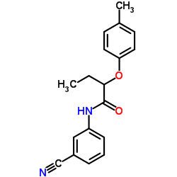 N-(3-Cyanophenyl)-2-(4-methylphenoxy)butanamide Structure