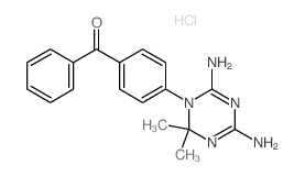 [4-(4,6-diamino-2,2-dimethyl-1,3,5-triazin-1-yl)phenyl]-phenyl-methanone structure