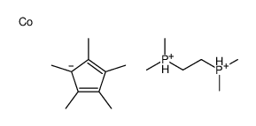 cobalt, 2-dimethylphosphaniumylethyl-dimethyl-phosphanium, 1,2,3,4,5-p entamethylcyclopentane结构式