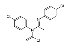 N-(1-chloroethenyl)-N,N'-bis(4-chlorophenyl)ethanimidamide结构式