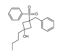 3-(benzenesulfonyl)-3-benzyl-1-butylcyclobutan-1-ol结构式