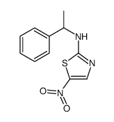 5-nitro-N-(1-phenylethyl)-1,3-thiazol-2-amine结构式
