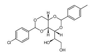 1, 3-O-((4-chlorophenyl)-methylene)-2, 4-O-((4-methylphenyl)-methylene)-D-Glucitol Structure