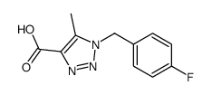 1-[(4-Fluorophenyl)methyl]-5-methyl-1H-1,2,3-triazole-4-carboxylic acid, 4-Carboxy-1-(4-fluorobenzyl)-5-methyl-1H-1,2,3-triazole Structure