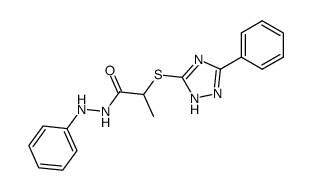 2-(5-Phenyl-2H-[1,2,4]triazol-3-ylsulfanyl)-propionic acid N'-phenyl-hydrazide Structure