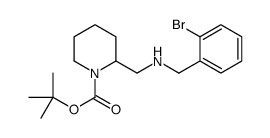 1-Boc-2-[(2-溴苄基氨基)-甲基]-哌啶结构式