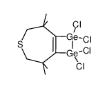 δ(1,7)-2,2,6,6,-tetramethyl-4-thia-8,8,9,9-tetrachloro-8,9-digermabicyclo{5.2.0}nonane结构式