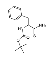 (2-phenyl-1-thiocarbamoyl-ethyl)-carbamic acid tert-butyl ester Structure