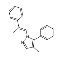 E-4-methyl-5-phenyl-1-(2-phenylpropenyl)-1H-pyrazole Structure