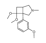 6,6-dimethoxy-5-(3-methoxyphenyl)-3-methyl-3-azabicyclo(3.2.0)heptane Structure