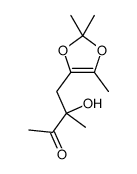 3-hydroxy-3-methyl-4-(2,2,5-trimethyl-1,3-dioxol-4-yl)butan-2-one Structure