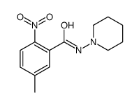 5-methyl-2-nitro-N-piperidin-1-ylbenzamide结构式