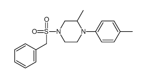 4-(Benzylsulfonyl)-2-methyl-1-(4-methylphenyl)piperazine结构式