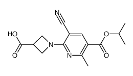 1-[3-cyano-5-(isopropoxycarbonyl)-6-methylpyridin-2-yl]azetidine-3-carboxylic acid结构式