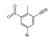 5-溴-2-甲基-3-硝基苯甲腈结构式