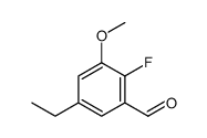 5-ethyl-2-fluoro-3-methoxybenzaldehyde结构式