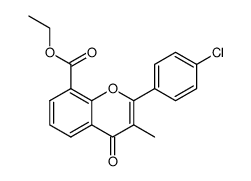 ethyl 4'-chloro-3-methylflavone-8-carboxylate结构式