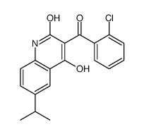 3-(2-chlorobenzoyl)-4-hydroxy-6-propan-2-yl-1H-quinolin-2-one结构式