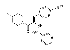 N-[(Z)-2-(4-Cyano-phenyl)-1-(4-methyl-piperidine-1-carbonyl)-vinyl]-benzamide Structure