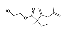 2-hydroxyethyl 1-methyl-2-methylene-3-isopropenyl cyclopentane carboxylate Structure