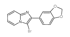 2-(1,3-benzodioxol-5-yl)-3-bromoimidazo[1,2-a]pyridine Structure
