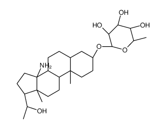 (2R,3R,4S,5R,6R)-2-[[(10S,13R,14R,17S)-14-amino-17-(1-hydroxyethyl)-10,13-dimethyl-1,2,3,4,5,6,7,8,9,11,12,15,16,17-tetradecahydrocyclopenta[a]phenanthren-3-yl]oxy]-6-methyloxane-3,4,5-triol结构式