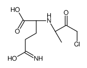 (2S)-4-carbamoyl-2-[(4-chloro-3-oxo-butan-2-yl)amino]butanoic acid Structure