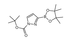 1-TERT-BUTYLOXYCARBONYLPYRAZOLE-3-BORONIC ACID PINACOL ESTER Structure