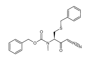 phenylmethyl ((1R)-3-diazo-2-oxo-1-{[(phenylmethyl)sulfanyl]methyl}propyl)methylcarbamate Structure