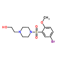 2-(4-((5-溴-2-甲氧苯基)磺酰)哌嗪-1-基)乙醇图片
