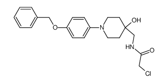 N-({1-[4-(benzyloxy)phenyl]-4-hydroxypiperidin-4-yl}methyl)-2-chloroacetamide结构式