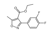 3-(3,4-difluoro-phenyl)-5-methyl-isoxazole-4-carboxylic acid ethyl ester Structure