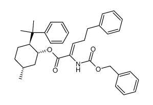 (Z)-2-benzyloxycarbonylamino-5-phenylpent-2-enoic acid (-)-8-phenylmenthyl ester Structure