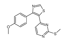 4-(4-methoxyphenyl)-5-(2-methylsulfanylpyrimidin-4-yl)-1,3-thiazole结构式