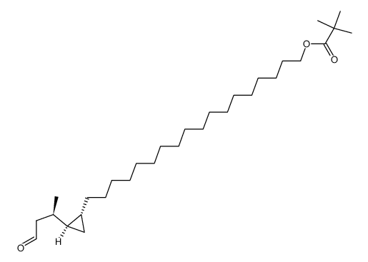 2,2-dimethylpropionic acid 18-[(1R,2S)-2-((R)-1-methyl-3-oxopropyl)cyclopropyl]octadecyl ester Structure